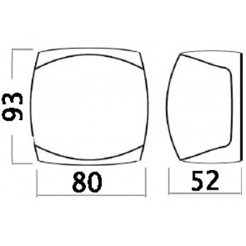 Fanale di via Sphera III inox rosso fino a 20 m 